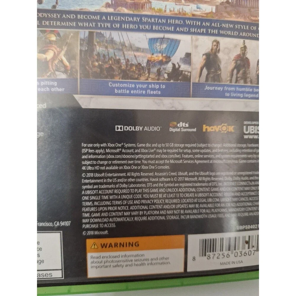 Ubisoft Assassin's Creed Odyssey Xbox One 4K HDR Xbox One X Enhanced M 2018